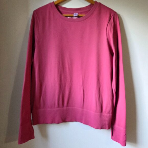 EUC ZELLA PINK RIBBED LONGSLEEVES ACTIVEWEAR SIZE LARGE - Picture 1 of 16
